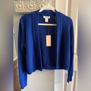 Laura Ashley Women's Deep Blue Cardigan - Size 8